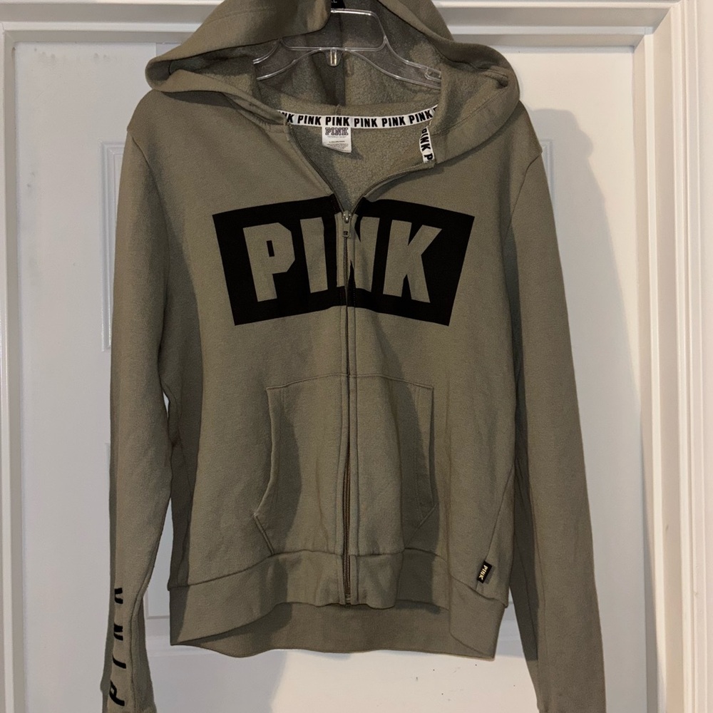 PINK Victoria's Secret Olive Hoodie